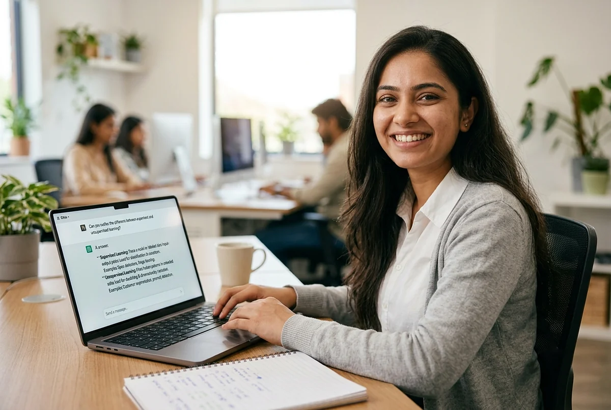 Student learning AI Tools at GNT Computer Institute, Kurla