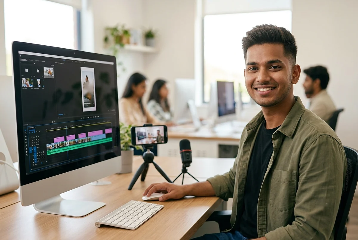 Student learning AI Video Making at GNT Computer Institute, Kurla
