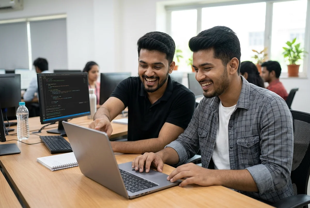 Student learning Python Programming at GNT Computer Institute, Kurla
