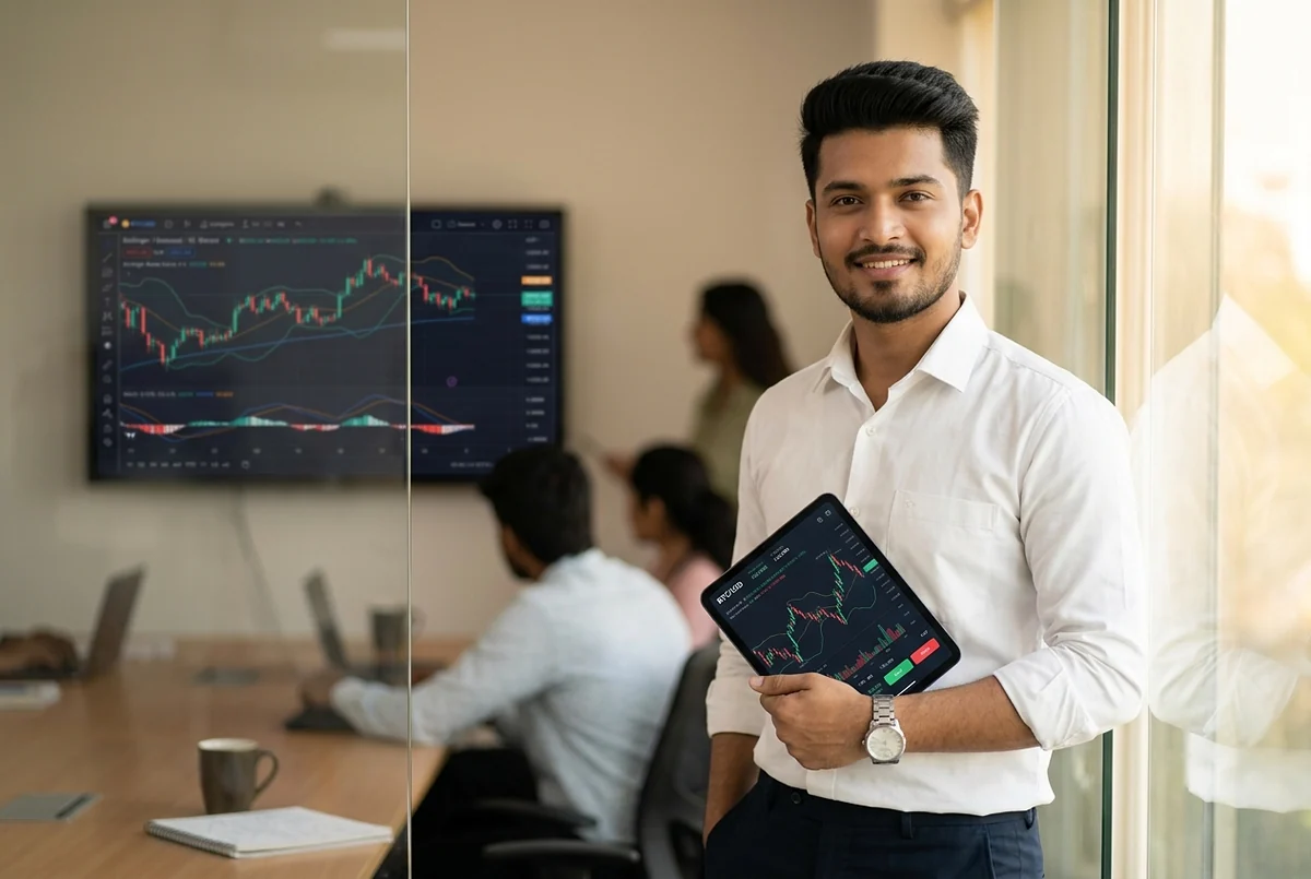 Student learning Stock Market Training at GNT Computer Institute, Kurla